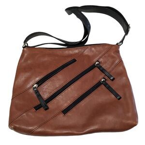 Genuine Leather Shoulder Purse with Adjustable Strap